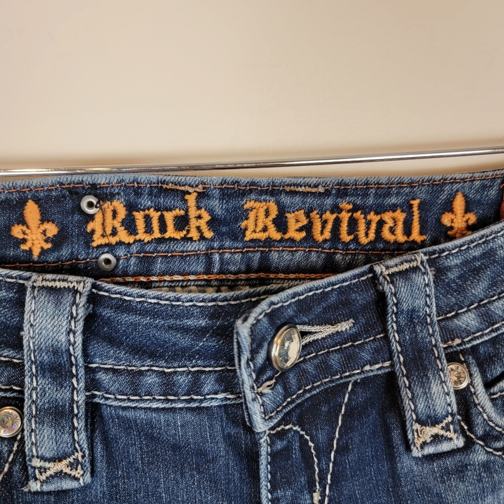 Rock Revival Women's Dark Blue Boot Cut Jeans Elena Boot - Picture 2 of 8